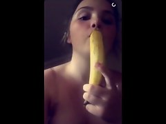 Sensual 18teen plays with banana on snapchat Pt3